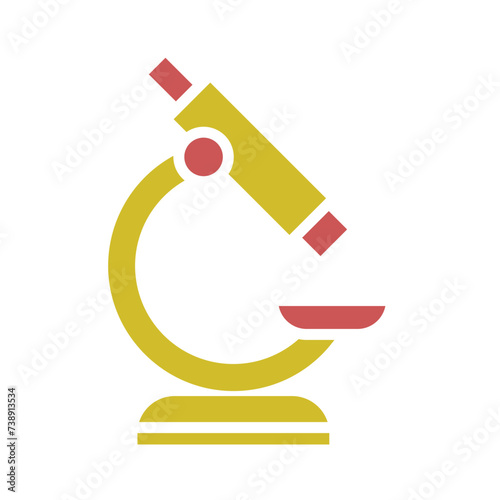 Microscope Glyph Two Color Icon