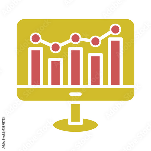 Growth Glyph Two Color Icon