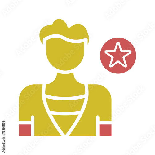 Influencer Glyph Two Color Icon