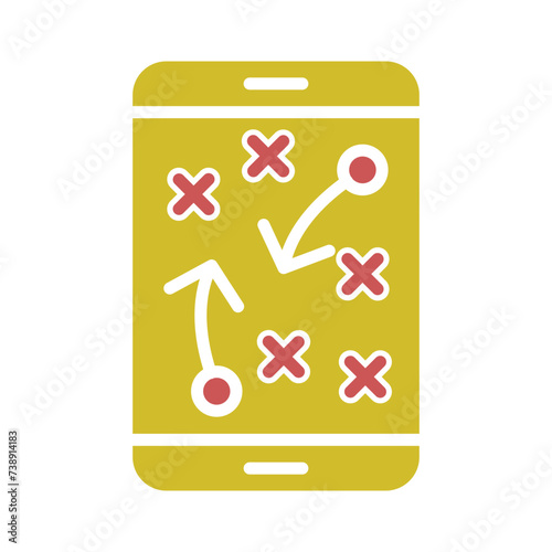Strategy Planning Glyph Two Color Icon