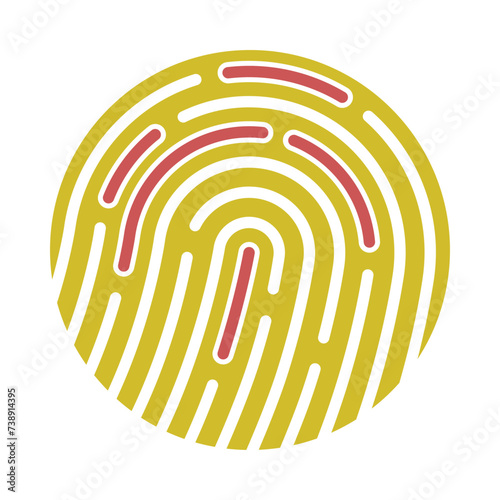 Biometrics Glyph Two Color Icon