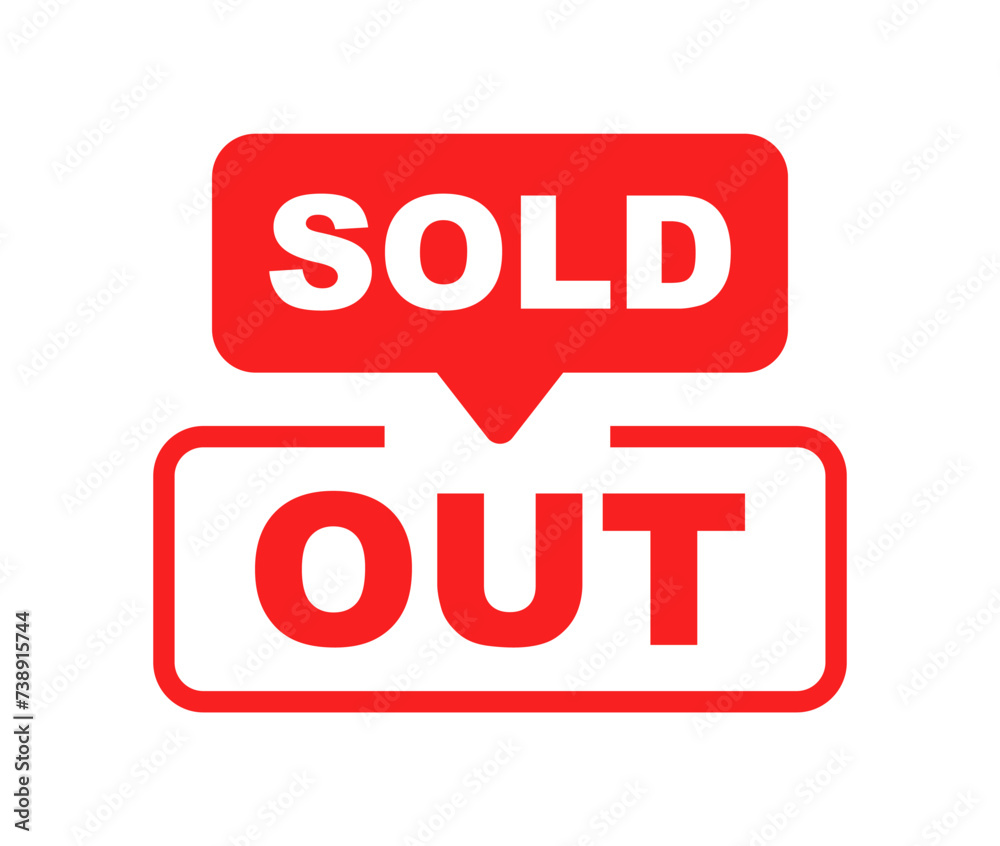 Sold Out badge. Sale sticker. Sold Label. Vector illustration. Sold Out badge. Sale sticker. Sold Label. Vector illustration.
