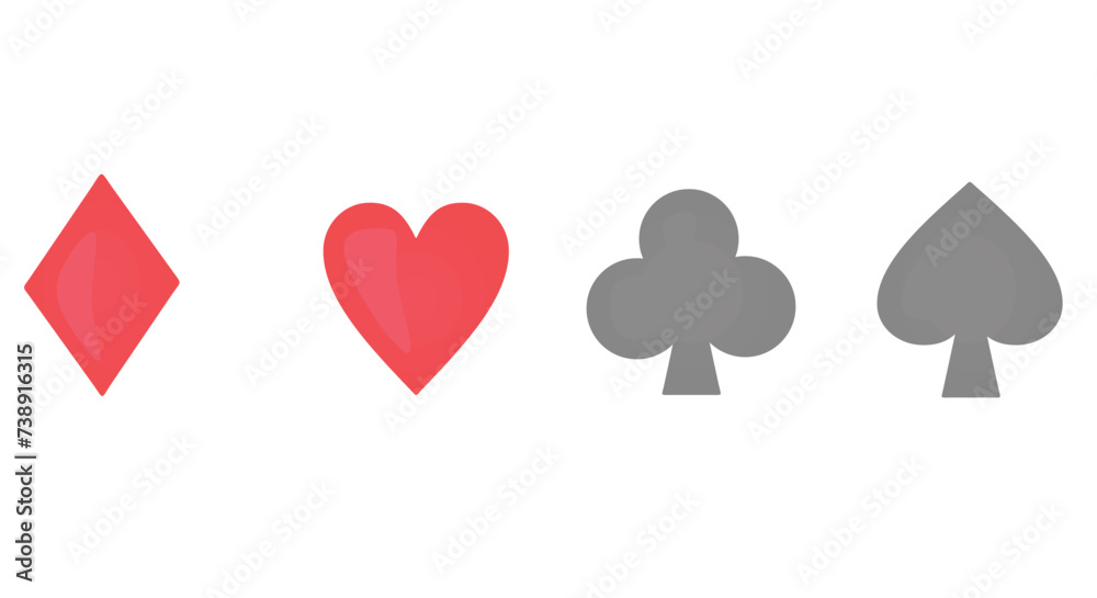 Four cards signs. vector illustration Four cards signs. vector illustration