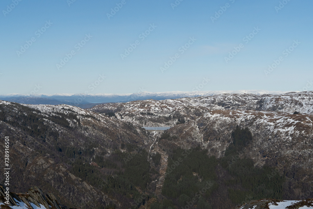 Winter mountain landscape in Norway