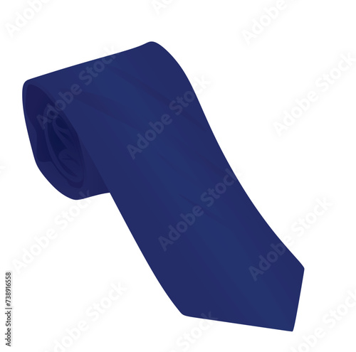 Blue fashion tie. vector illustration