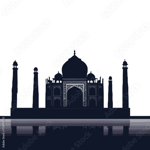 Silueta del Taj Mahal