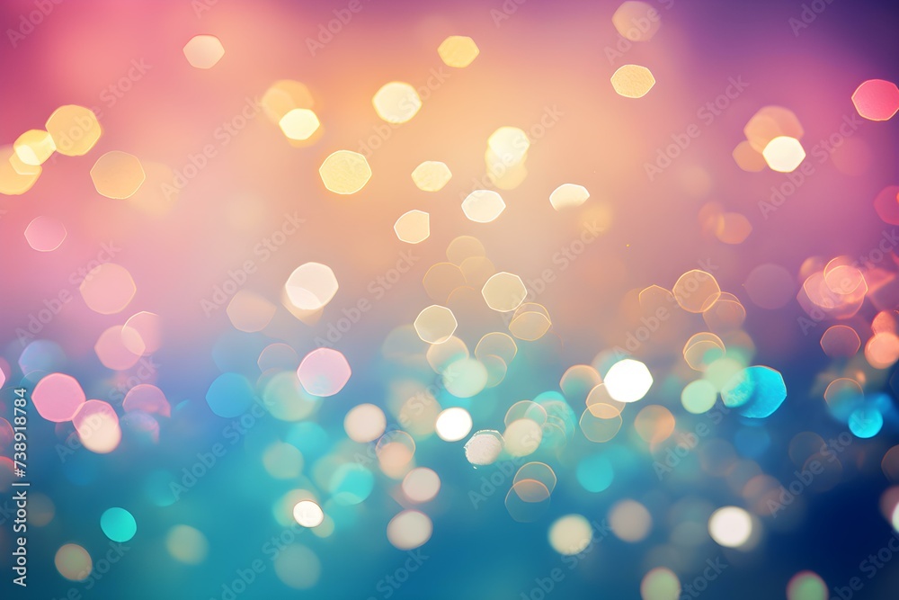 Enhancing the bokeh effect on a pastel gradient background with glitter dust. Concept Bokeh Effect, Pastel Gradient Background, Glitter Dust, Photographic Techniques, Creative Photography