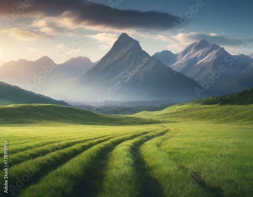 landscape with mountains