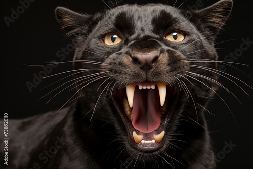 The black panther is a melanistic variant of the leopard and is native to Africa, Asia, and the Middle East. It is a powerful predator and is known for its stealth and agility.