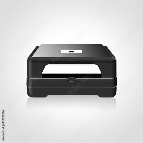 Simple Printer Icon, MFP Isolated, Laser Print, Inkjet Printer Icon for Web, Advertising, Layout Design, AI