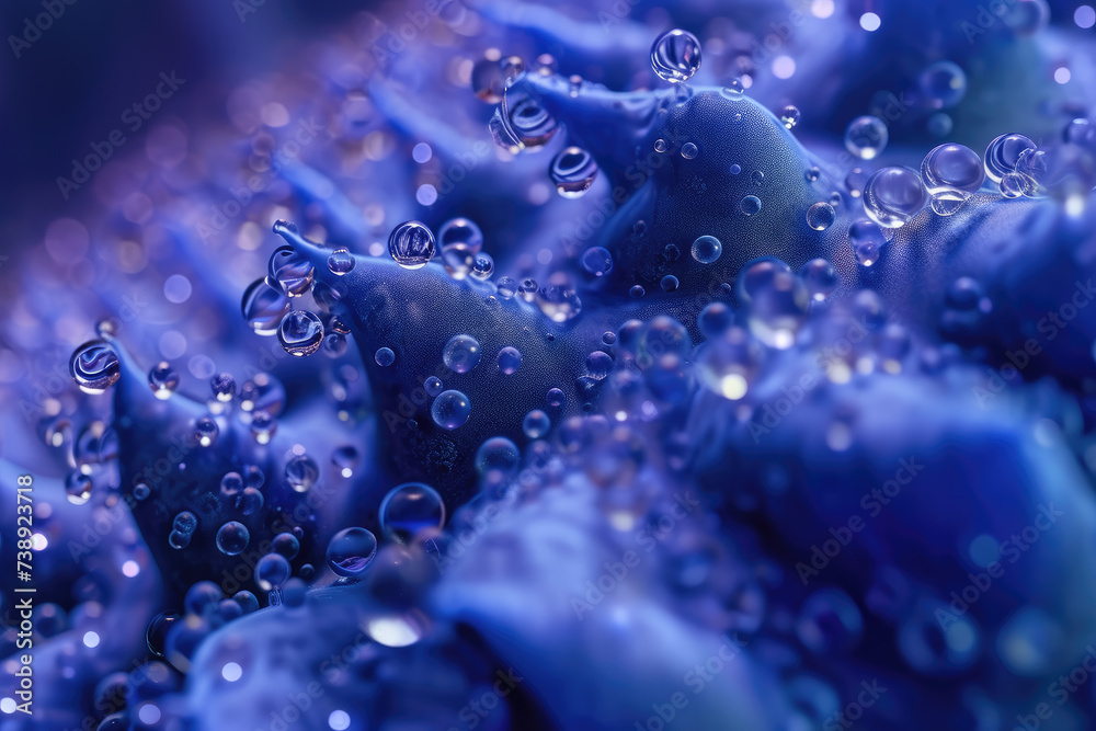 Vibrant Colors in Macro Shot of Virus Molecules
