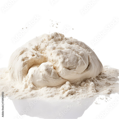 Pizza dough isolated on a transparent background.