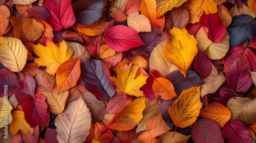 A vibrant autumn leaf pile showcasing the colorful and picturesque foliage of the fall season.

