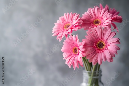 Fresh cut spring flowers in vase