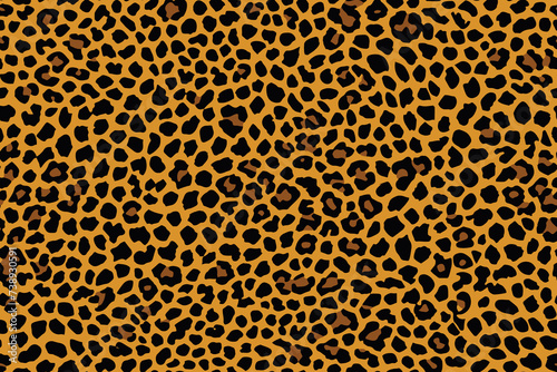 Leopard skin, Seamless animal pattern for design photo