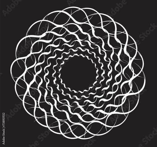 abstract black and white fractal background abstract logo shape 