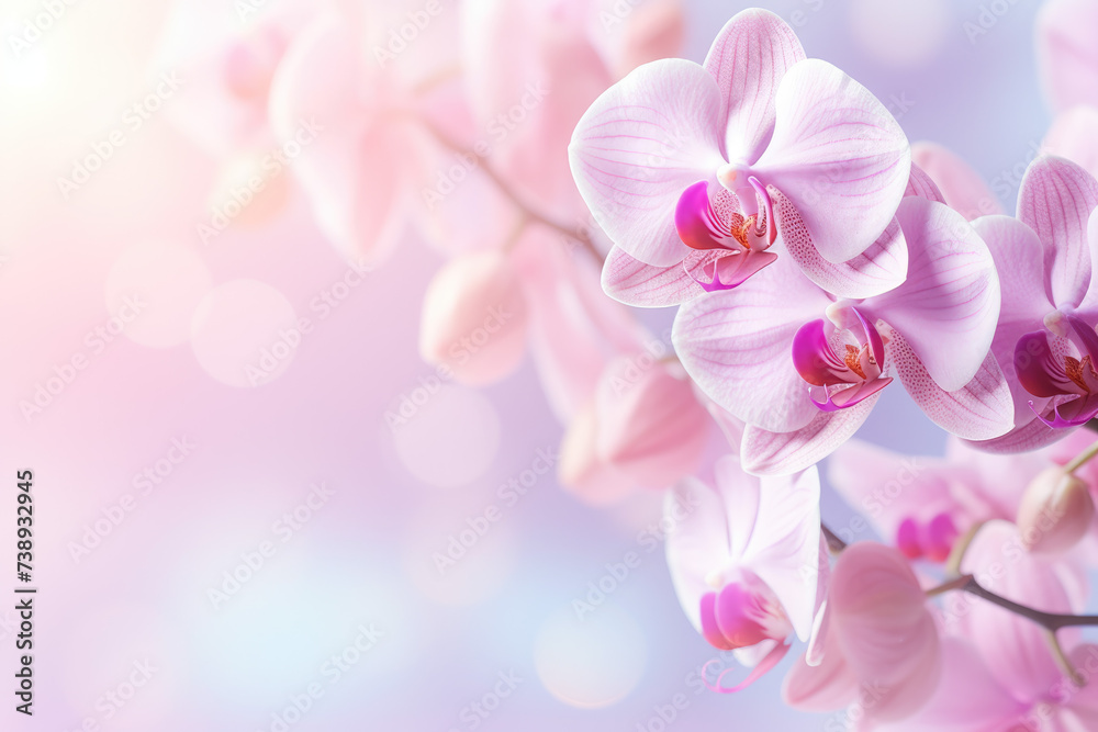 orchid background. Generative AI orchid background. Generative AI