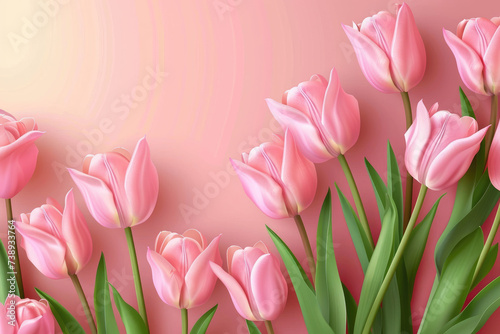 tulips background. Generative AI