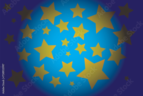 childish and cartoon blue background with stars