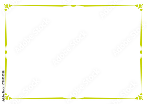 Green Border frame vector design template. Elegant element for your text, photo, certificate, diploma, voucher.