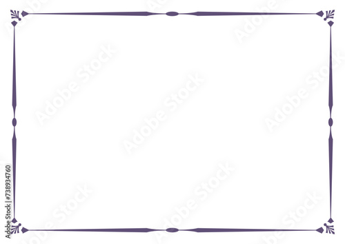 Border frame vector design template. Elegant element for your text, photo, certificate, diploma, voucher.