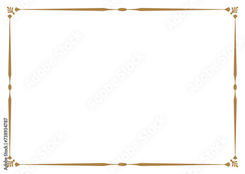 Border frame vector design template. Elegant element for your text, photo, certificate, diploma, voucher.