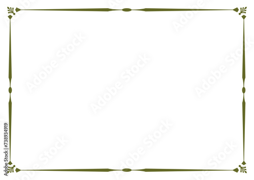 Border frame vector design template. Elegant element for your text, photo, certificate, diploma, voucher.