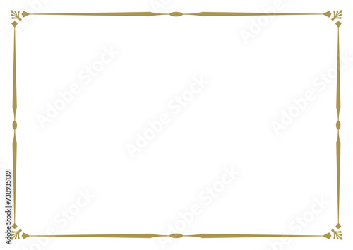 Border frame vector design template. Elegant element for your text, photo, certificate, diploma, voucher.