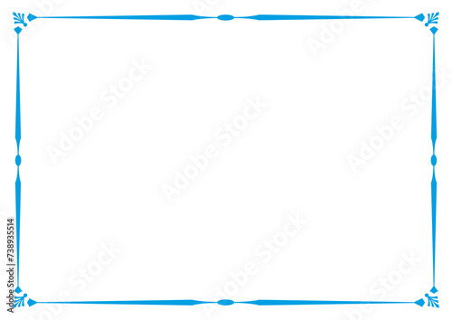 Border frame vector design template. Elegant element for your text, photo, certificate, diploma, voucher.