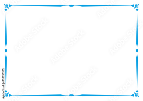 Border frame vector design template. Elegant element for your text, photo, certificate, diploma, voucher.
