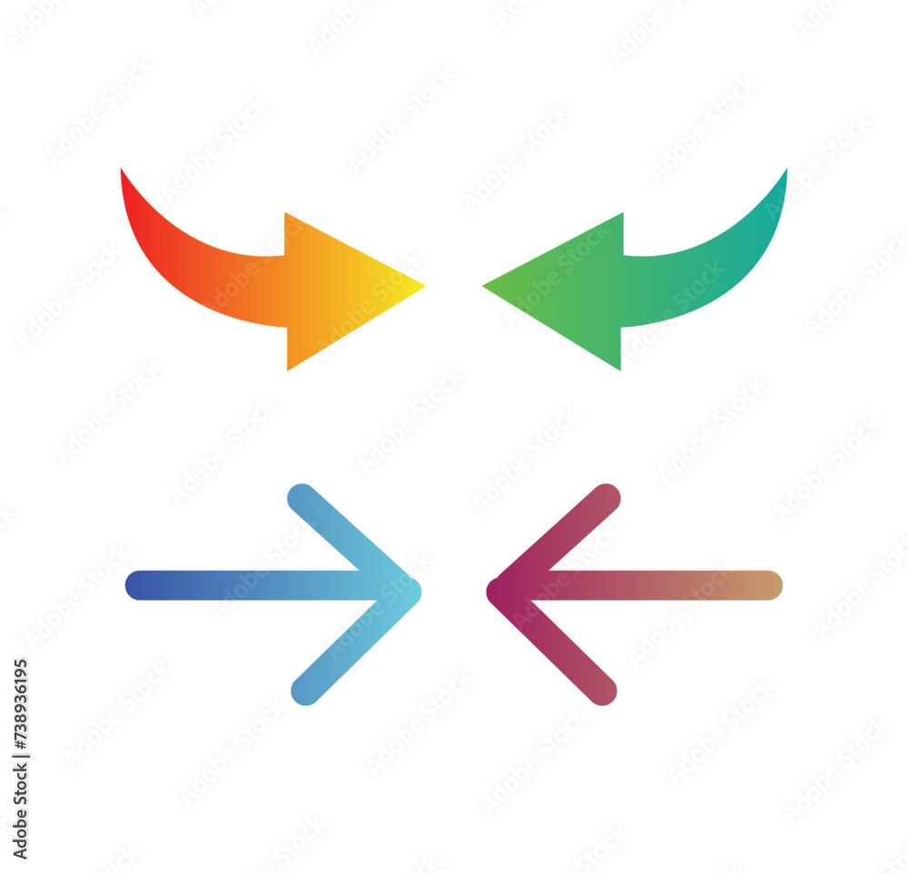 Arrow set icon. Colorful arrow symbols. Arrow isolated vector graphic elements. Vector illustration. Eps file 404. Arrow set icon. Colorful arrow symbols. Arrow isolated vector graphic elements. Vector illustration. Eps file 404.