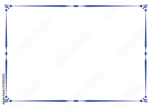 Border frame vector design template. Elegant element for your text, photo, certificate, diploma, voucher.