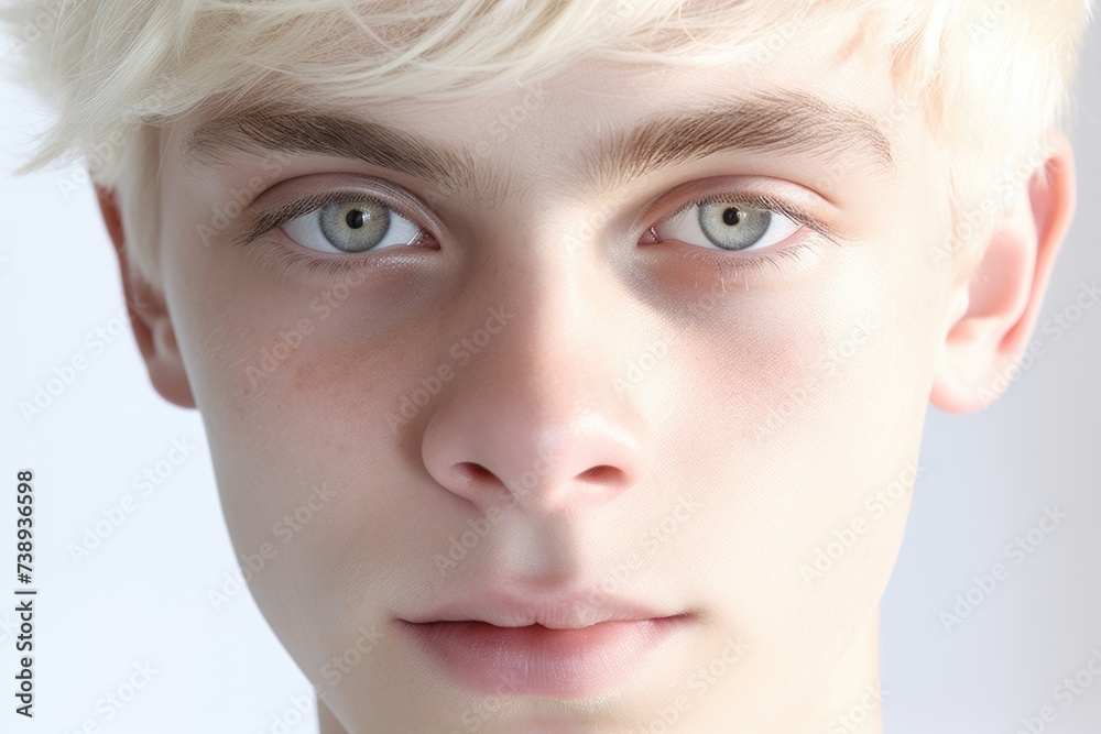 Portrait of Youth with Striking Eyes Portrait of Youth with Striking Eyes