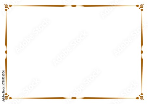 Border frame vector design template. Elegant element for your text, photo, certificate, diploma, voucher.