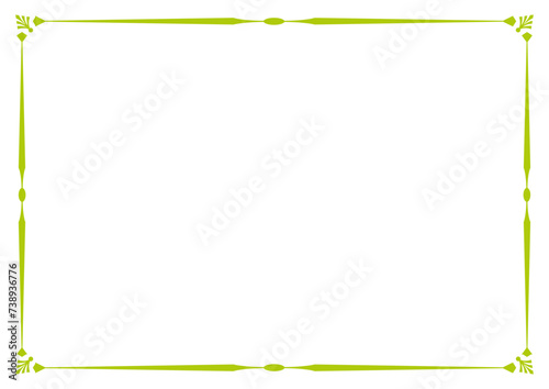 Green Border frame vector design template. Elegant element for your text, photo, certificate, diploma, voucher.