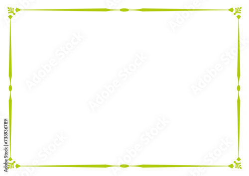 Green Border frame vector design template. Elegant element for your text, photo, certificate, diploma, voucher.