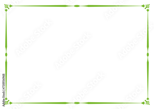 Green Border frame vector design template. Elegant element for your text, photo, certificate, diploma, voucher.