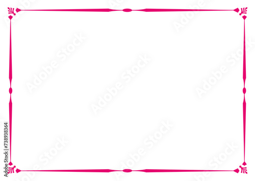 Border frame vector design template. Elegant element for your text, photo, certificate, diploma, voucher.