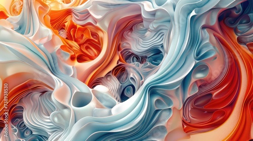 3d illustration of abstract fractal composition,digital art works.