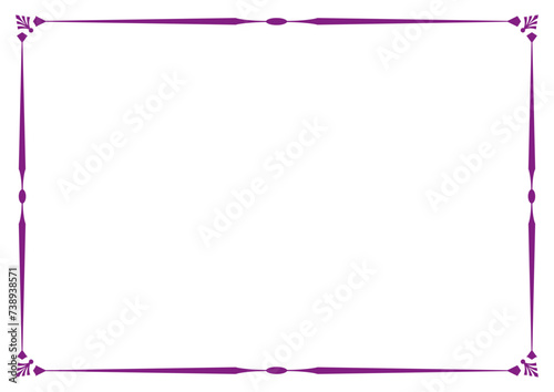 Border frame vector design template. Elegant element for your text, photo, certificate, diploma, voucher.