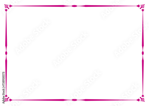 Border frame vector design template. Elegant element for your text, photo, certificate, diploma, voucher.