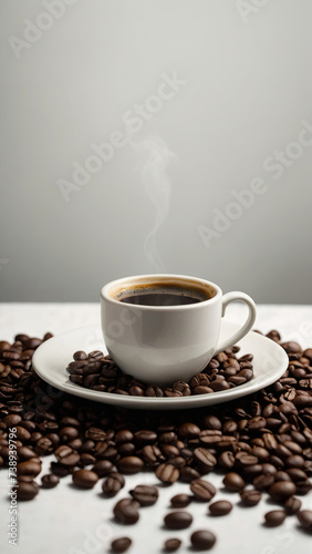 Coffee concept. Selective focus. Free space for text.