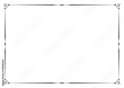 Border frame vector design template. Elegant element for your text, photo, certificate, diploma, voucher.