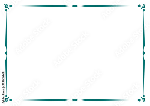 Green Border frame vector design template. Elegant element for your text, photo, certificate, diploma, voucher.