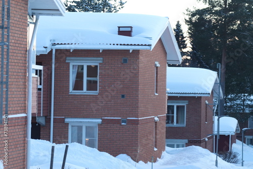 house in the snow