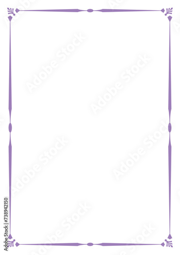 Border frame vector design template. Elegant element for your text, photo, certificate, diploma, voucher.