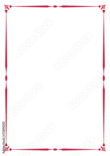Border frame vector design template. Elegant element for your text, photo, certificate, diploma, voucher.