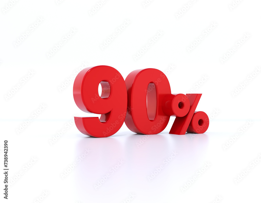 3D Number percent discount 3D Number percent discount