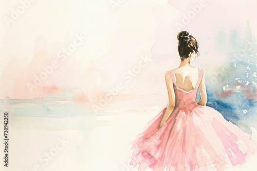 a painting of a ballerina in a pink tutu