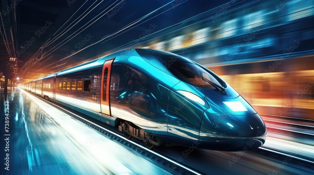 Speeding Through: Modern Train Racing Through Scenic Railways